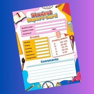 Report Card A4, A5 Size